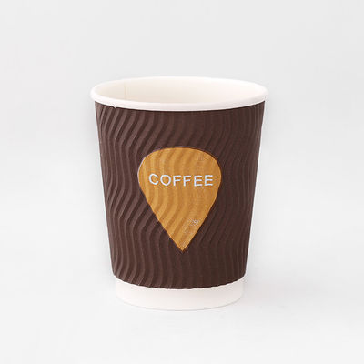 Эко-дружественный Ripple Wall Paper Cup 300ml 8oz Ripple Cups Клиентский логотип