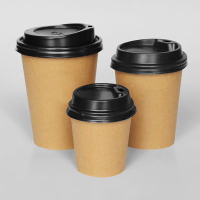 Одноразовые Kraft горячие чашки PLA покрытый одностенный логотип на заказ Kraft Paper Soup Cup